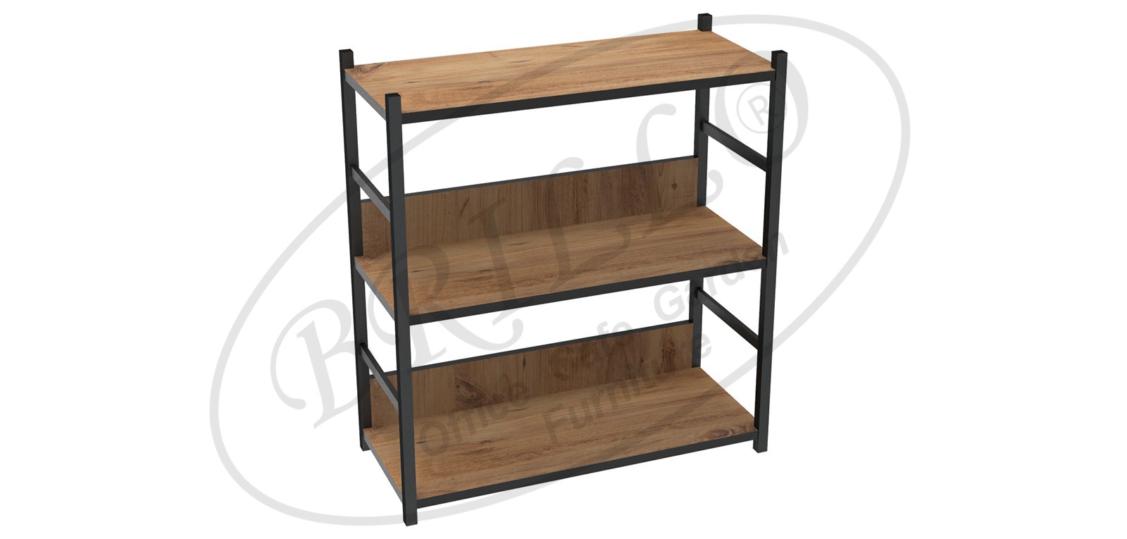 Toli 3'lü Bazalı Raf 70 cm - Ofis mobilyası - Ofis mobilyaları